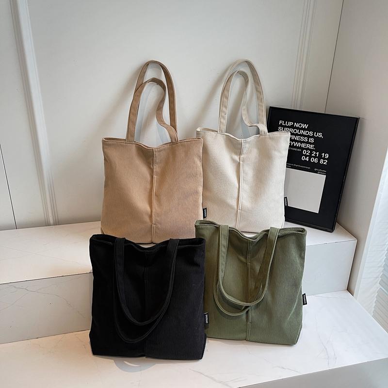 Large Capacity Tote Bag Women's Solid Color Shoulder Bag