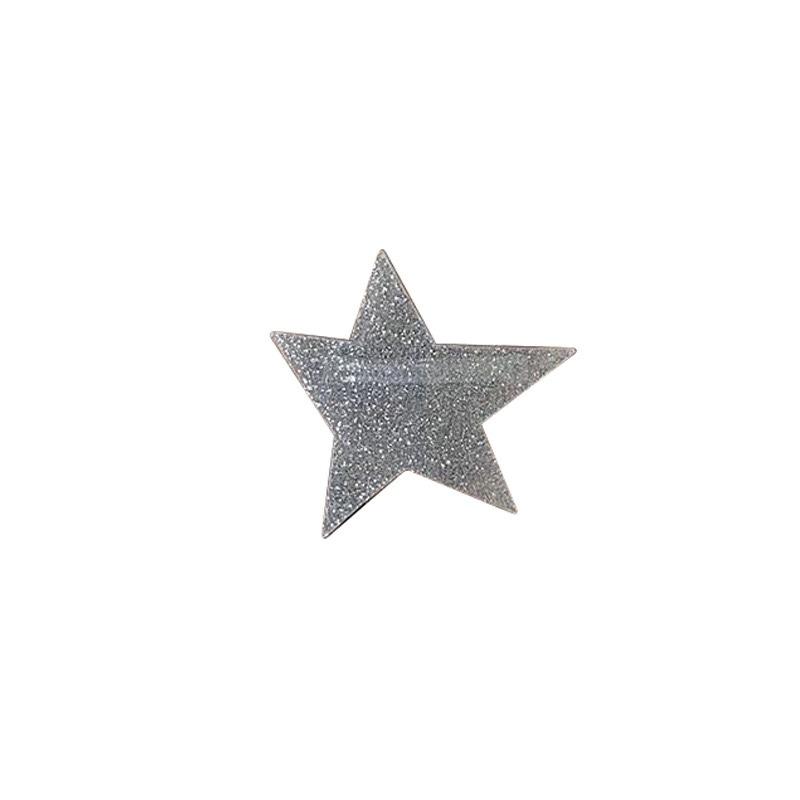 Femei Grup Wind Silver Super Flash Iregular Star Agrafă de primăvară Clip de un cuvânt Spice Girl Super Cool La modă Clip laterală Femeie