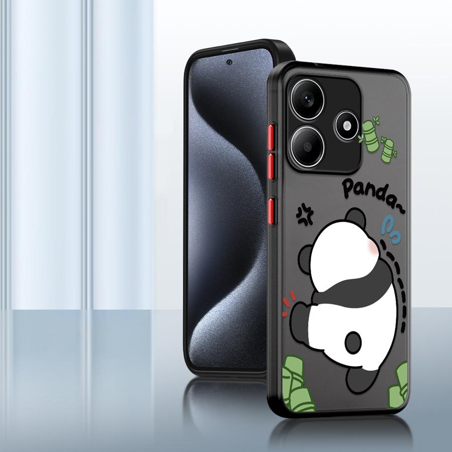 Case for Xiaomi Redmi Note 14 14C 12 9S A4 13C 13 Pro Plus 11 10 Funda Back Phone Cover Cute Panda Funny