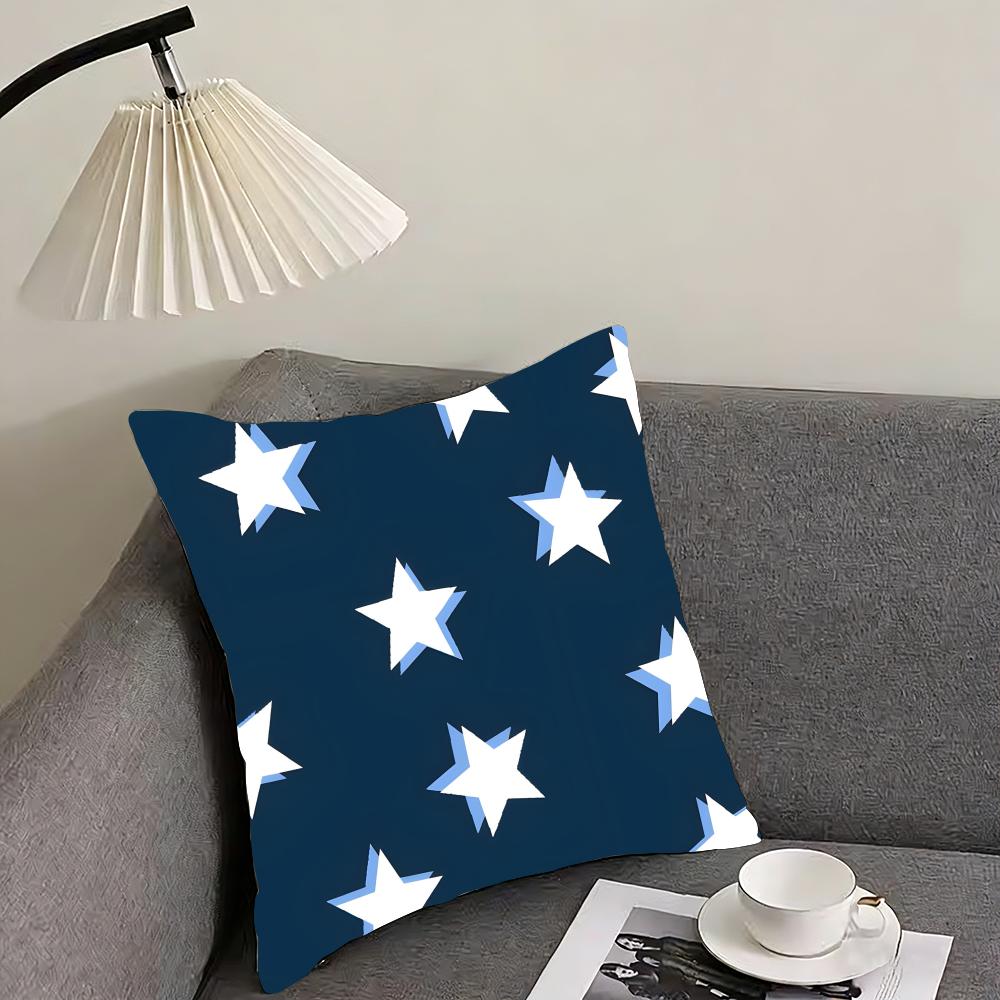 Stars Fashion Cushion Cover Pillowcase Ultra Soft Skin Friendly Fabric Cloud Like Comfort & Concealed Zipper