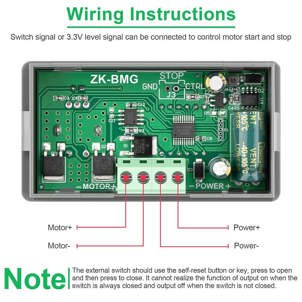 Motor Speed Controller PWM DC 12V 24V 60V 500W Adjustable Speed Regulator