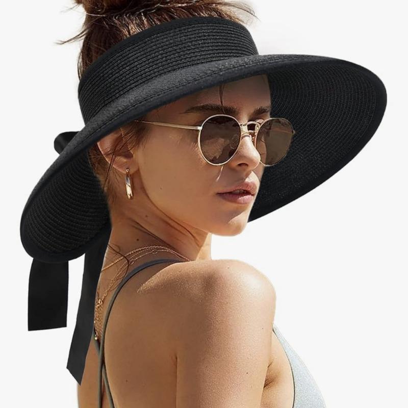Straw Hat Children's Summer New Anti-purple Line Beach Hat Big Brim Sun Visor Raffia Straw Hat
