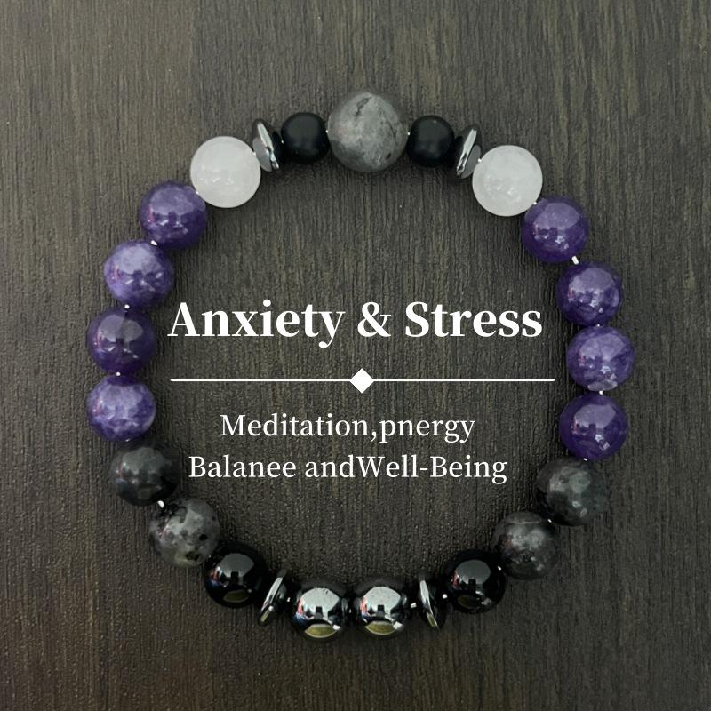 Модный браслет из тигрового глаза, императорского камня, аметиста, лазурита, зеленого авантюрина