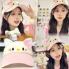 Hellokitty Sun Protection Hat With Wide Brim For Girls Summer Sunshade Cap