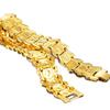 Retro Textured Wide Version Gold Bracelet, Men's Atmospheric Business Chain Bracelet, Trendy Personalized Decorative Jewelry
