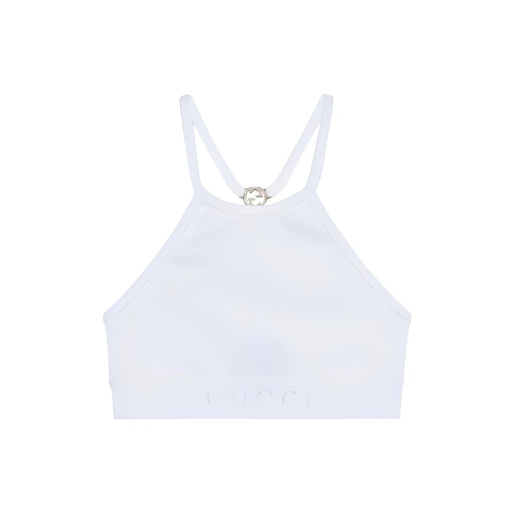 (WMNS) Gucci Nylon Jersey Crop Top 'Black' Women's 772425-XUAJ3-1000