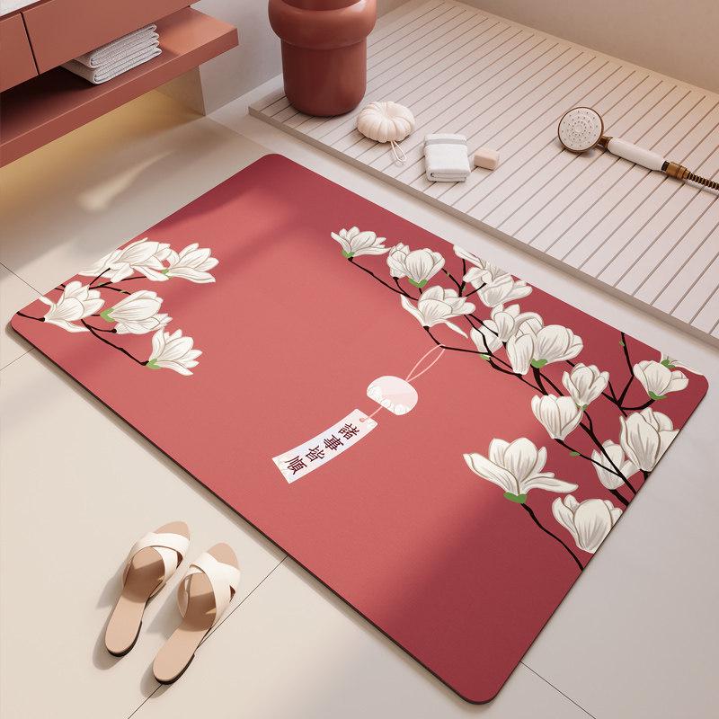 Used Windflower Diatom Mud Floor Mat – Stain-Resistant, Non-Slip, Quick-Dry, Water-Absorbent, Easy Clean Foot Mat for Sink