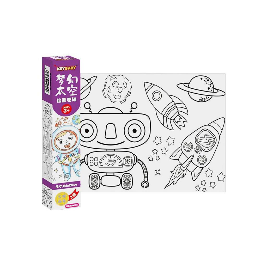 Coloring Paper Roll Drawing Toys for Children  Color Filling Paper Sticker Learning Educational Toy for Kids