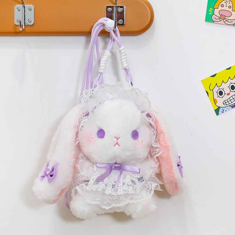 Cute and Funny Fantasy Velvet Doll Lolita Rabbit Crossbody Bag Doll Plush Doll Girl Birthday Gift