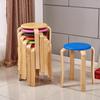 Contemporary Minimalist Colorful Stackable Solid Wood Dining Chairs/Stools
