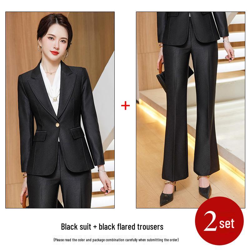 Conjunto de Traje Rojo para Mujer - Otoño/Invierno 2023 Estilo Profesional