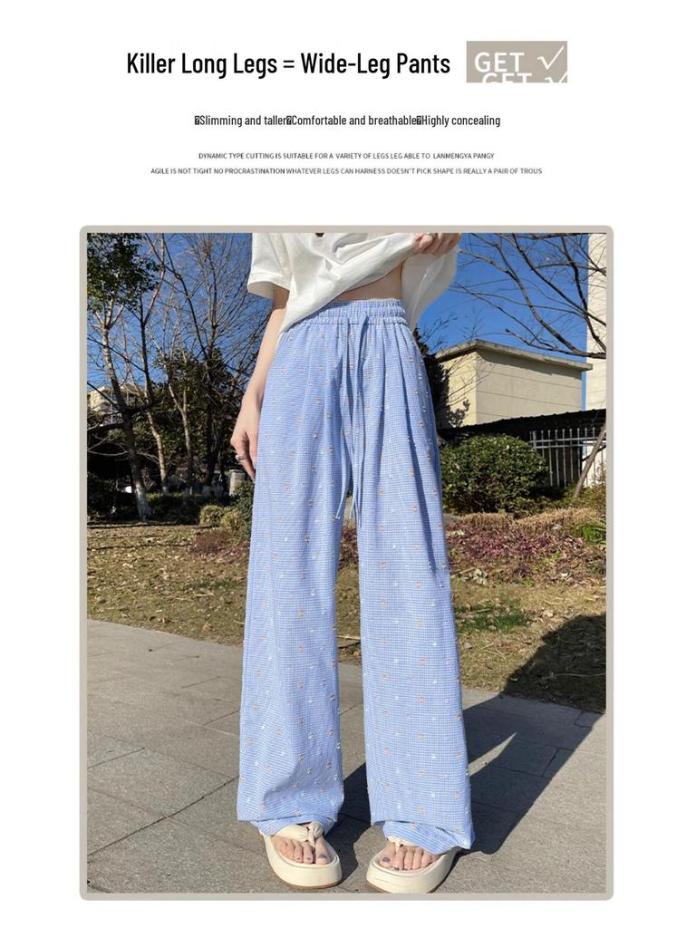 Dopamine Polka Dot Wide-Leg Pants - Women's Spring/Autumn 2025: New High-Waisted, Slimming, Draped, Casual Yamamoto Style