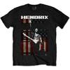 Men's Jimi Hendrix Peace Flag Slim Fit T-shirt Black