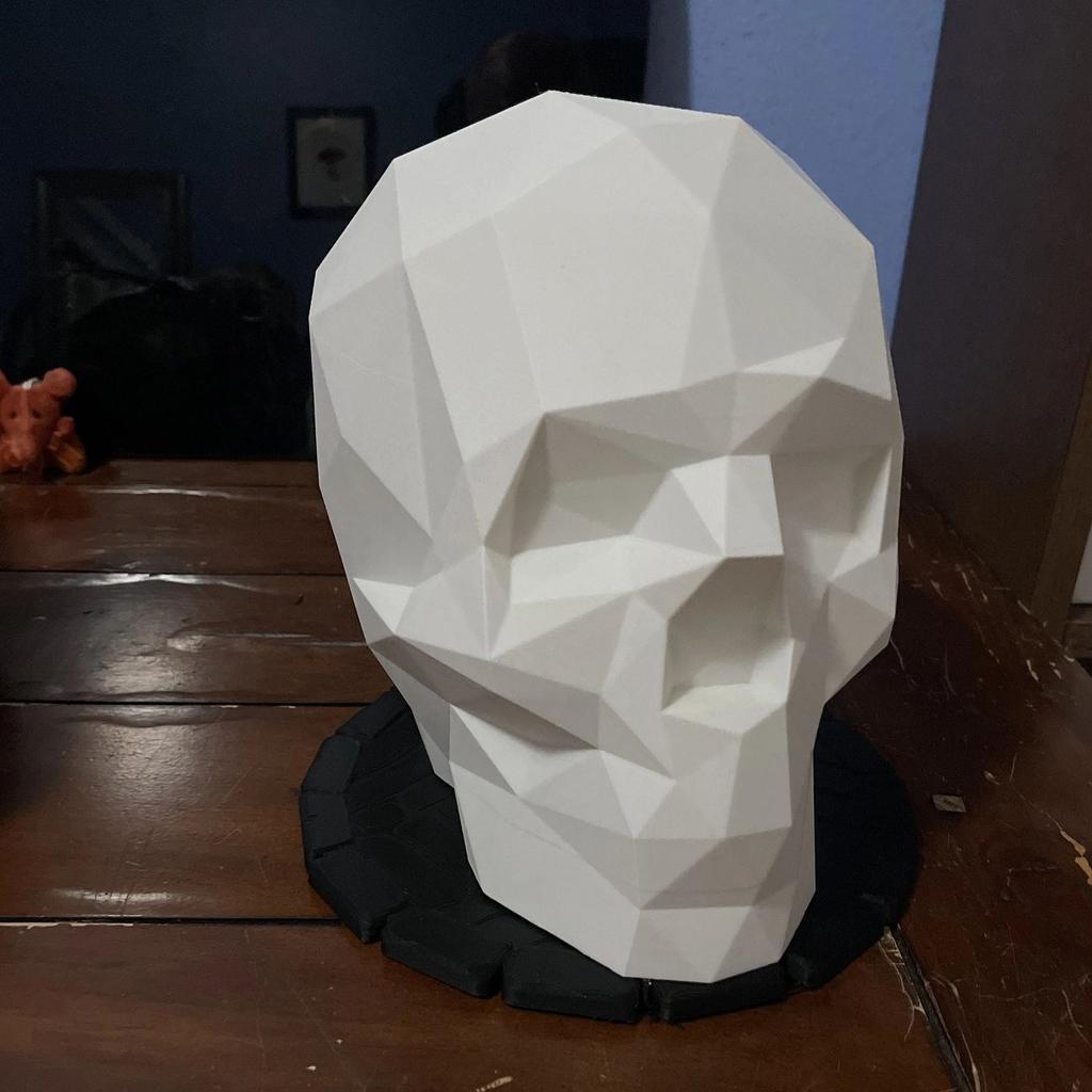 Creative Skull Shaped Headphone Stand 3D Printing Geometry Hanging Rack Accessories Storage Rack Desktop Decoration