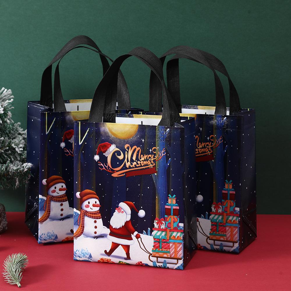 Christmas Gift Bags Non-Woven Christmas Bags Christmas Decorations for Home 2025 Navidad Natal Gifts New Year 2025 Packing Bag
