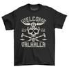 'Welcome To Valhalla'' Skull and Crossbones T-shirt - Funny Viking Vibes! Unisex Te