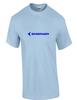 Embraer Blaues Logo Brasilianischer Luft- und Raumfahrtkonzern Hellblaues Baumwoll-T-Shirt