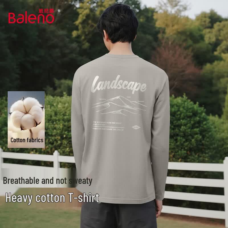 Baleno Men s 100% Cotton Long Sleeve Crew Neck T-shirt XL