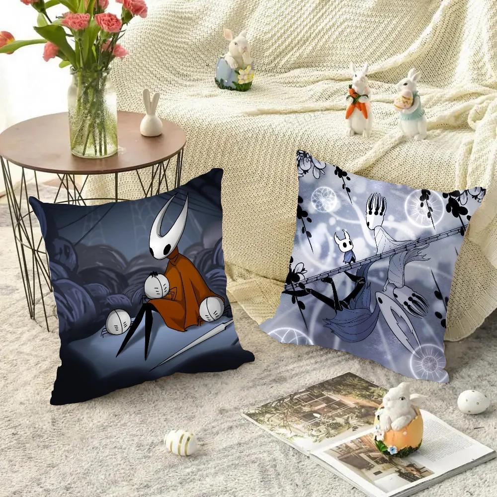 The H-Hollow K-Knight Adventure Game Pillow Case Square Pillow Bedroom Sofa Leisure ComfortCar Living Room Home Decoration 40X40