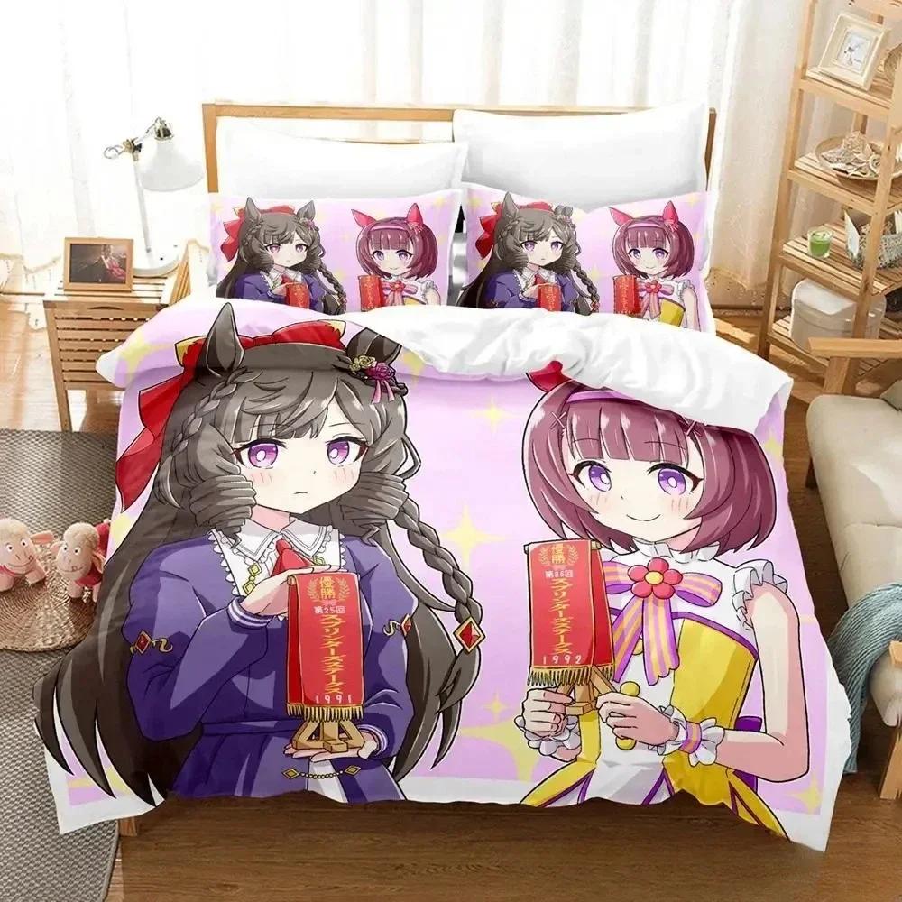 3D Print   NEKOPARA OVA Bedding Set Printed Bed Set With Pillowcase Bed Duvet Cover Soft Queen King Size Bedclothes Home