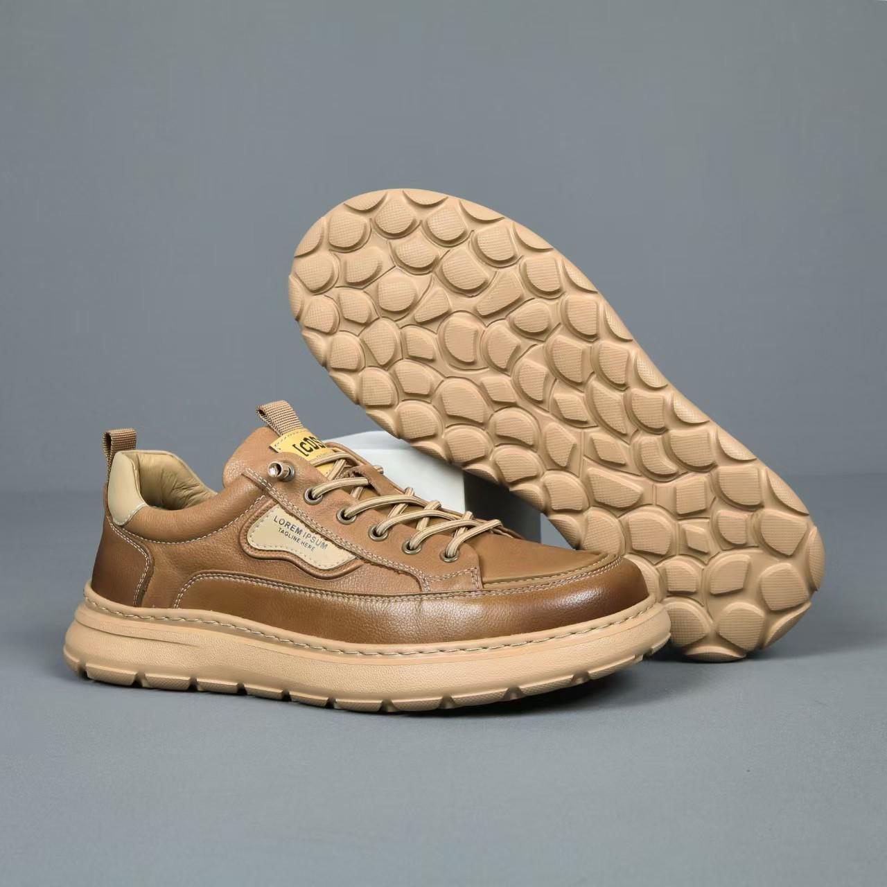 

Мужские 2025 Осенние Легкие Замшевые Кожаные Ретро Повседневные Туфли 41 бежевый