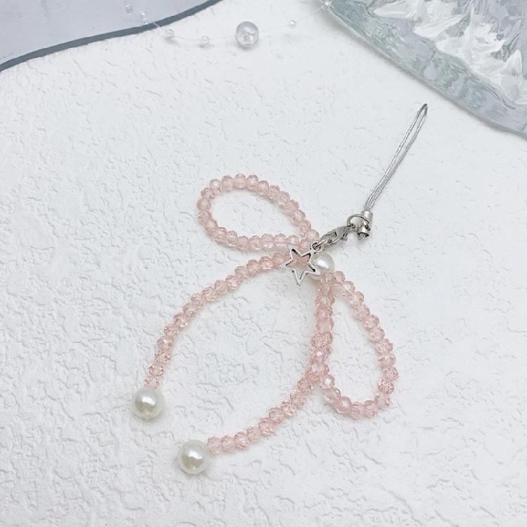 Crystal Beaded Butterfly Phone Lanyard Bowknot Star Charm Keychain Colorful Detachable Phone Chain Bag Purse Accessory
