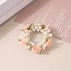 1 PC. Sweet INS Style Rose Pearl Ponytail Hair Band. Female High Elastic Rubber Band Hair Rope. Hair Accessories.