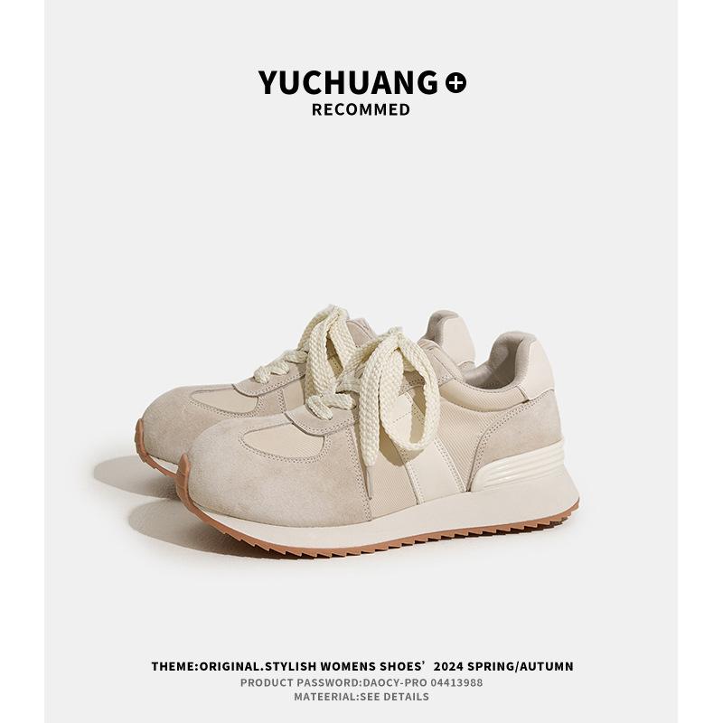 C heightened round head women's summer new lightweight thick-soled versatile dad shoes