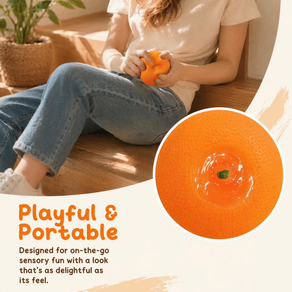 Simulated Orange Stress Relief Toys Moldable Shape Squeeze Ball New Fidget Toys Stress Relief