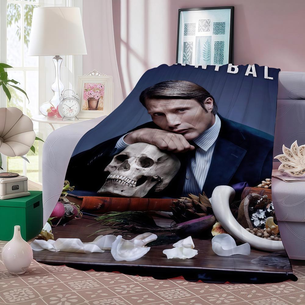 Horror Movie H-Hannibal Blanket For Sofa Office Bed Plane Travel Sleep Read Relax Camping Soft And Warm