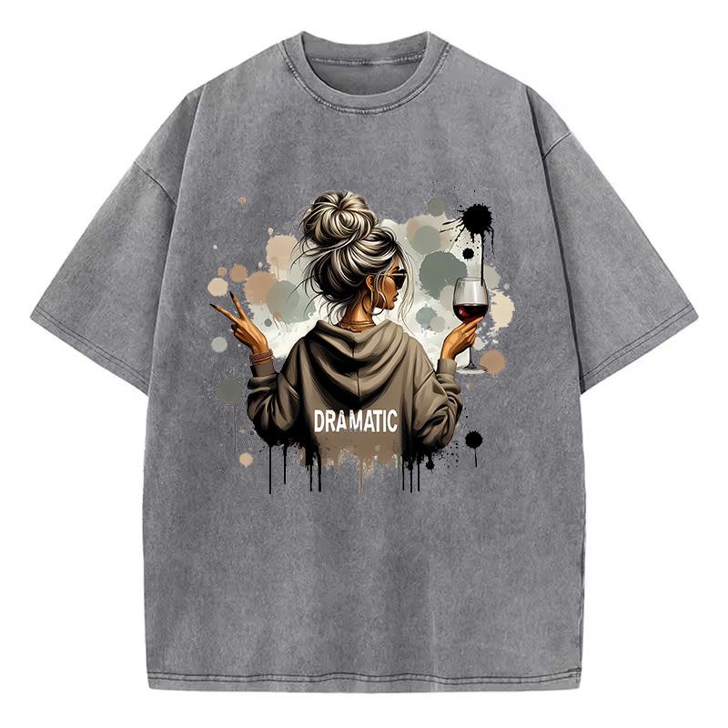 

Oversize Cotton T Shirt Unisex Vintage Cheers Washed T-Shirt Graphic Tee Casual Streetwear Harajuku Top S