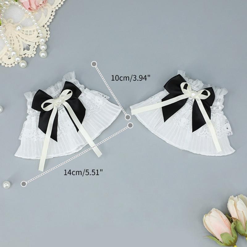 Sheer Ruffle Lace Cuffs Girls Elastic Wrist Cuffs for Y2k Girls Taking Photo Shirt Decorations Female Lace Wrist Cuffs