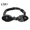 Paisley Pattern Headwrap Elastic Headband Rabbit Ear Knot Design Hair Wrap Comfortable Secure Fit Wave Boosting Compression Band Curl Maintenance