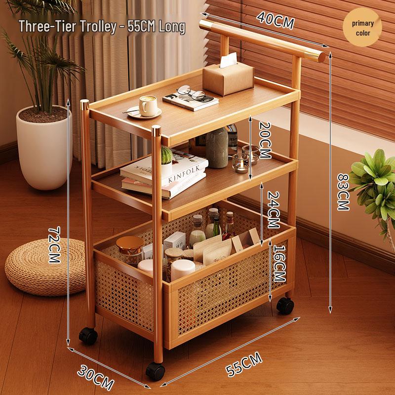 Pre-Owned Small Movable Snack Storage Trolley for Living Room or Restaurant