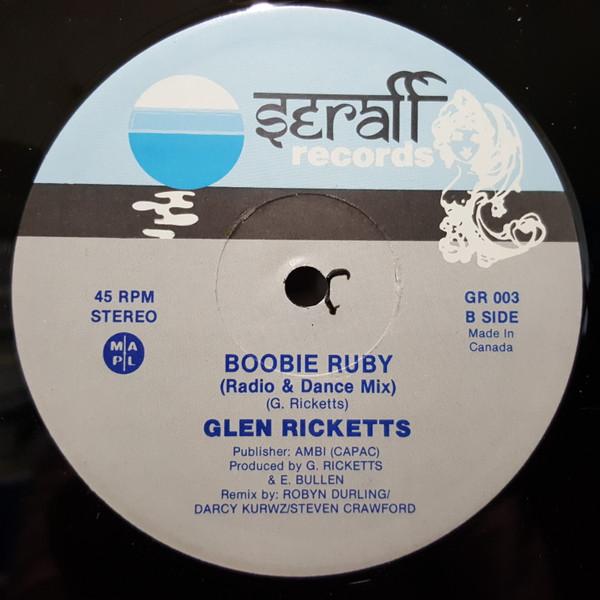 12-дюймовая пластинка GLEN RICKETTS Boobie Ruby GR003 Seraff Records 1987 Канада SoulFunk Б/у