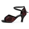 Latin Tango Salsa Dancing Shoes For Women 7CM Heeled Ballroom Dance Shoes