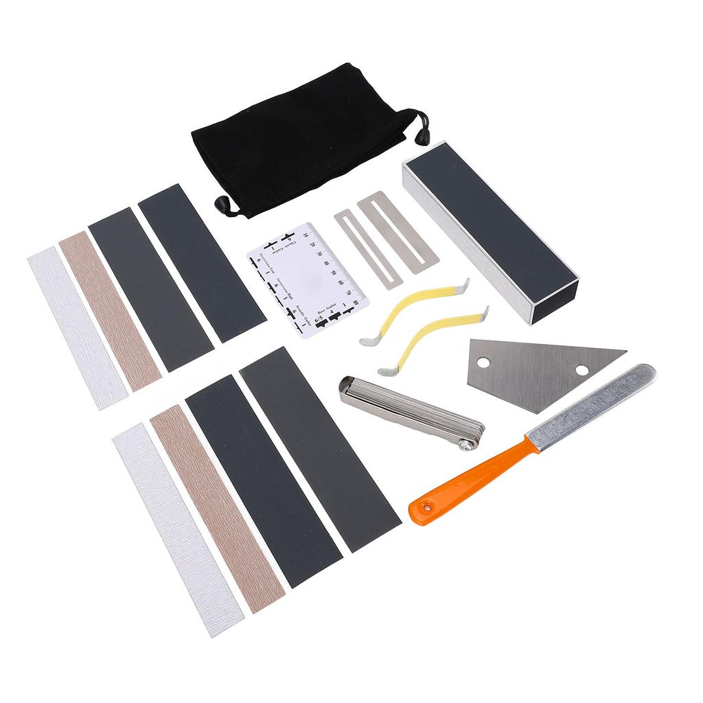 Conjunto de 18 peças de ferramentas de luthier de guitarra, kit de manutenção de guitarra multifuncional para casa