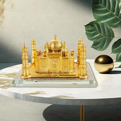 Metal India Taj Mahal Μοντέλο Στολίδι Desktop Art Statue Sturdy Handcrafts 10,5x11x16cm για το σπίτι