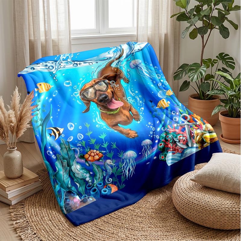 Diverse Canine Expressions Theme blanket Lightweight Warm Flannel Blanket Decorative Throw Blanket for Home Decoration