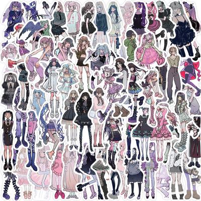 63 Moderne Domi Girl Graffiti Aufkleber Dekorative Gitarren Noten Koffer DIY Wasserdicht