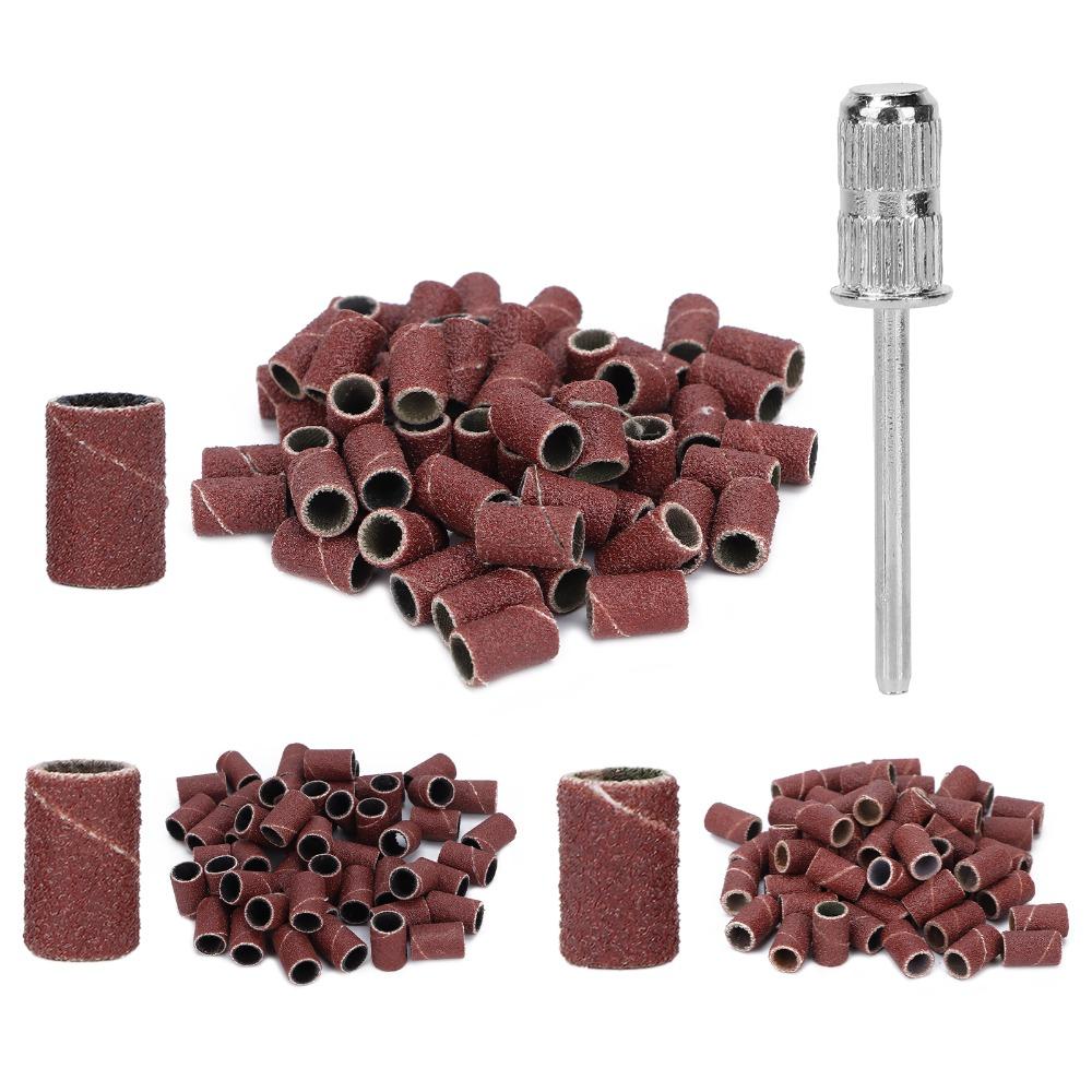 210pcs Replaceable Sanding Bands Electric File Compatible Manicure Sanding Bands  For Gel Manicures