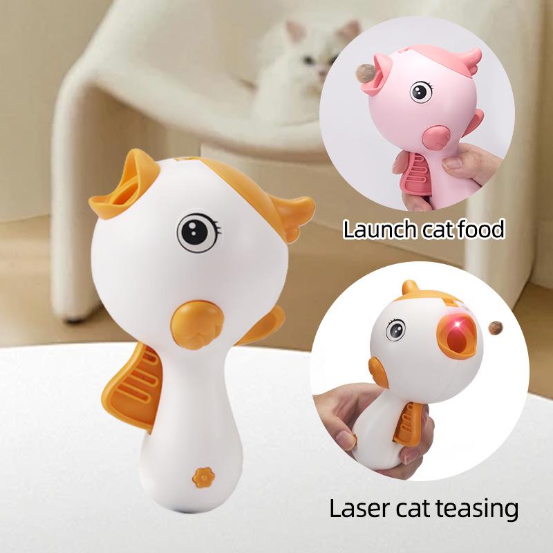 

Cat Treat Dispenser Interactive Duck Shaped Slow Feeder with Rolling Motion Pet Treat Puzzle Toy with Snack Release Function белый