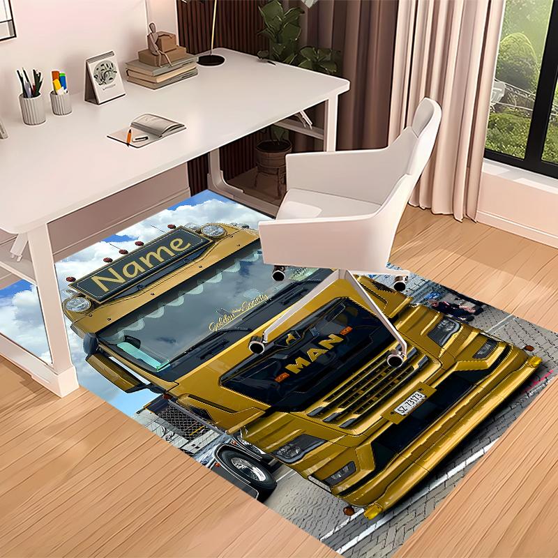 Custom Personalization MAN TGX Print Area Rug - Soft, Washable Non-Slip Indoor Mat,Living Room,Home&Office Decorative Rug