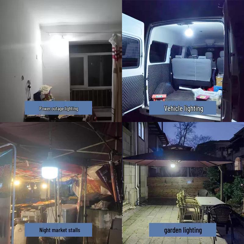 USB Rechargeable LED Emergency & Camping Light: Wireless, Energy-Saving Bulb for Outdoor Markets & Street Stalls