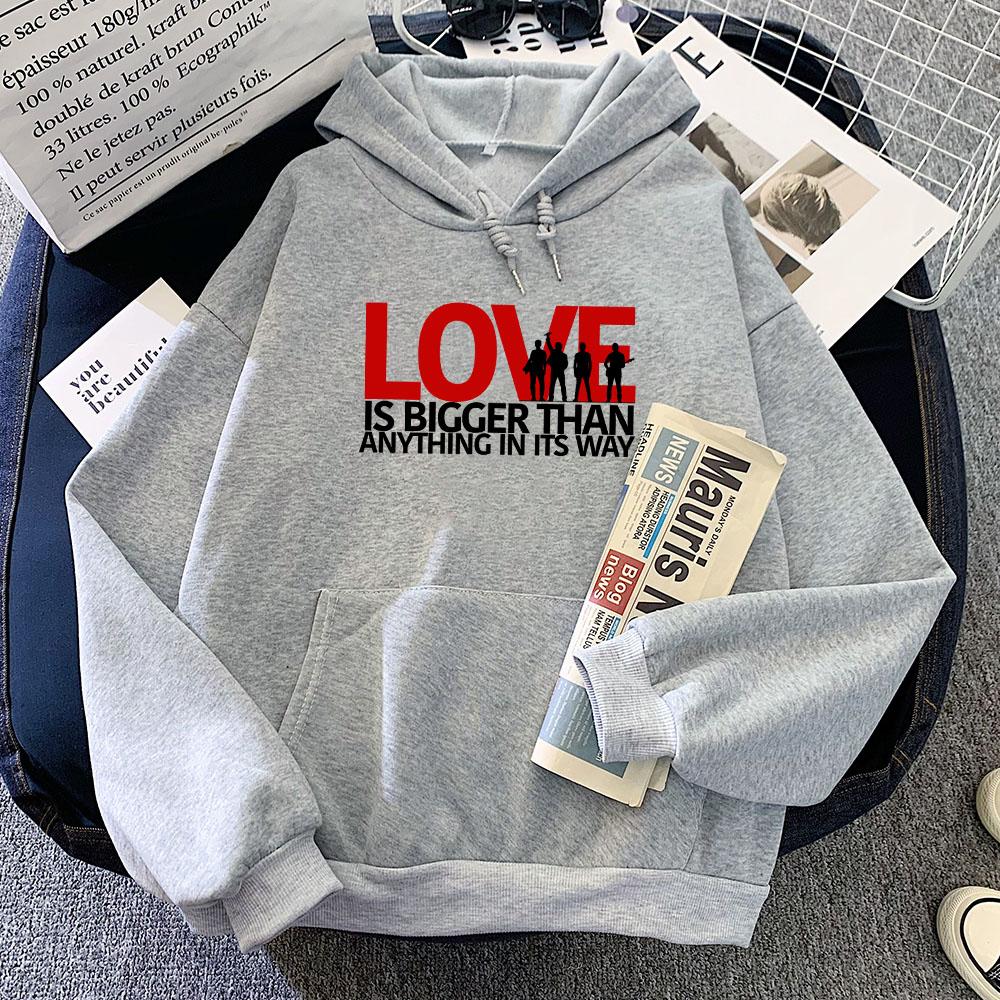 

Love Is Bigger Than Anything In Its Way Hoodies Rock Band U2 Hip Hop Streetwear Women/Men Sweatshirts Graphic Clothes Casual Top 3XL