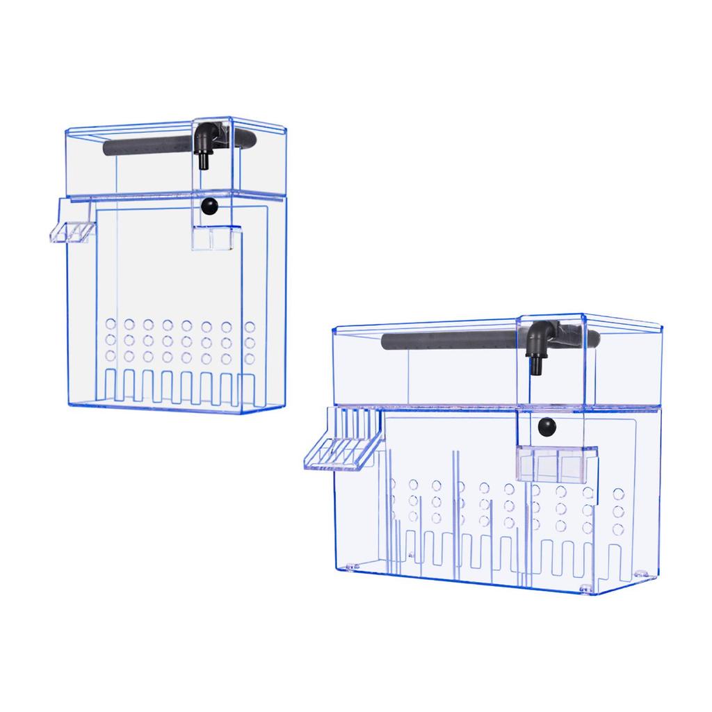 Large Capacity Aquarium Filter Box with Waste Isolation Easy Install for Turtle Tank Living Room and Shop