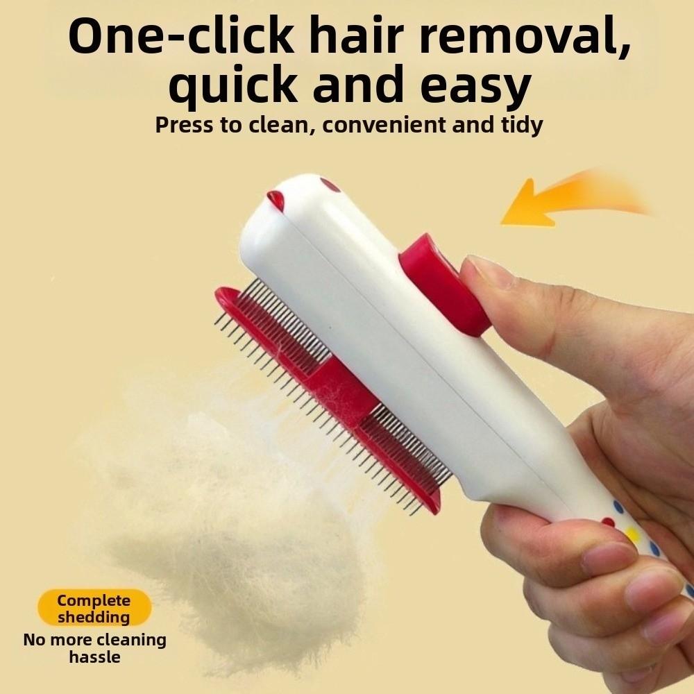 Efficient Pet Flea Comb Portable Pet Hair Knotting Comb Small Row Comb Self Cleaning Comb  Cat Care