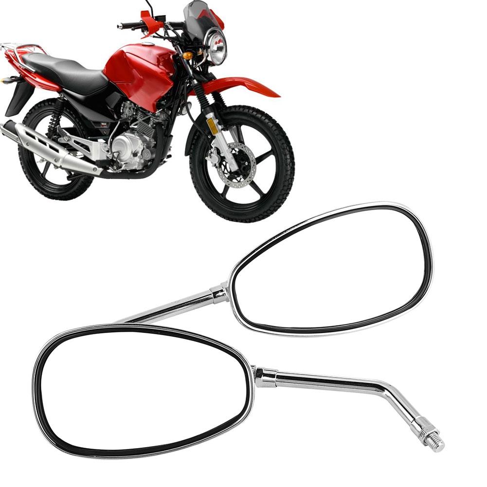 2Pcs Motorcycle Motorbike Modified Rearview Mirror Chrome Rear View Side Mirrors