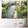 White Peacock and Blue Peacock Tapestry Wall Hanging Natural Art Forest Landscape Art Bohemian Hippie Dormitory Home Decor
