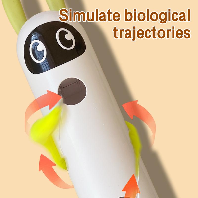 Smart Motion Cat Toy Interactive Cat Teasing Device with Sensor And Suction Cup Automatic Cat Toy with Fuzzy Tail for Indoor Cats Hunting Jumping